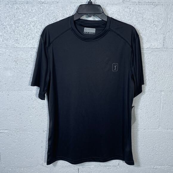 PGA TOUR Men's Performance Golf T-Shirt black  small - Picture 1 of 7